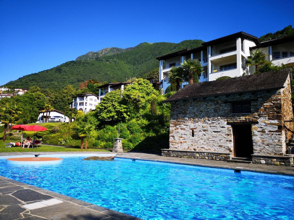 1 Zimmer Apartment Mit Seesicht Und Pool Gambarogno المظهر الخارجي الصورة